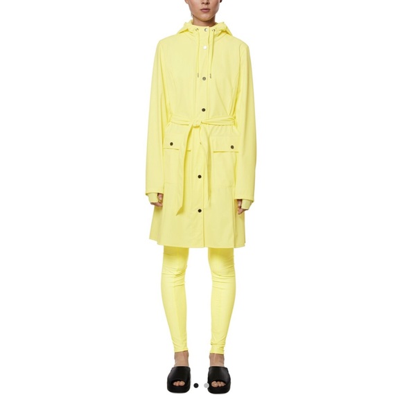 RAINS Curve W Jacket color straw size M NWT - Picture 1 of 7